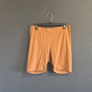 💜Old Navy Ribbed High-Rise Bike Shorts in Rust